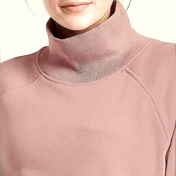 Athleta Cozy Karma Side Zip Funnel Neck in Dogwood Mauve - Picture 8 of 15